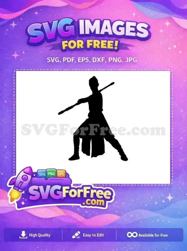 Free Rey Warrior Free Staff Fighter Star Wars Free SVG Free Rey Warrior Free Staff Fighter Star Wars Free SVG