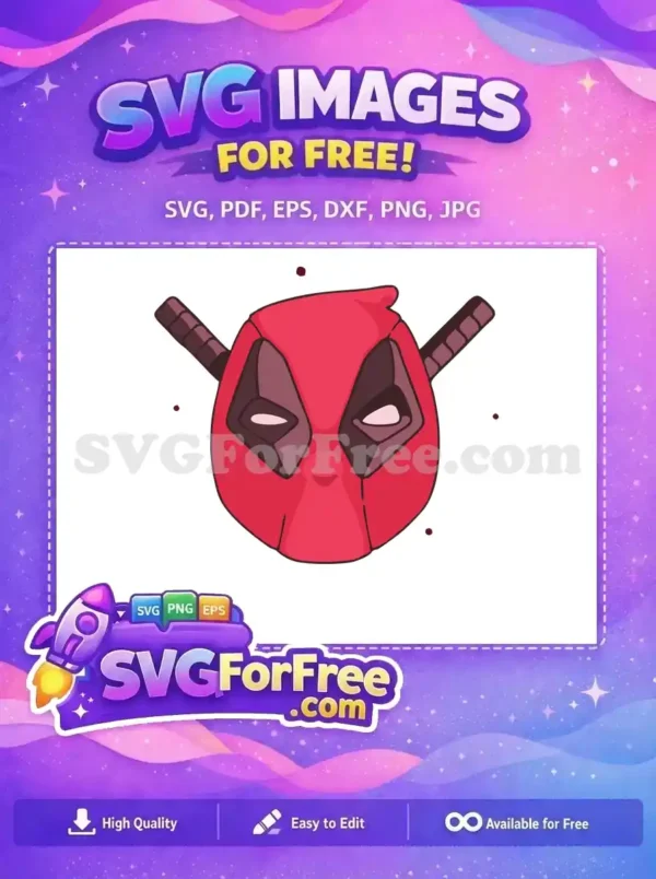 Free Red Mask Katanas Free Antihero Face Deadpool Free SVG Free Red Mask Katanas Free Antihero Face Deadpool Free SVG