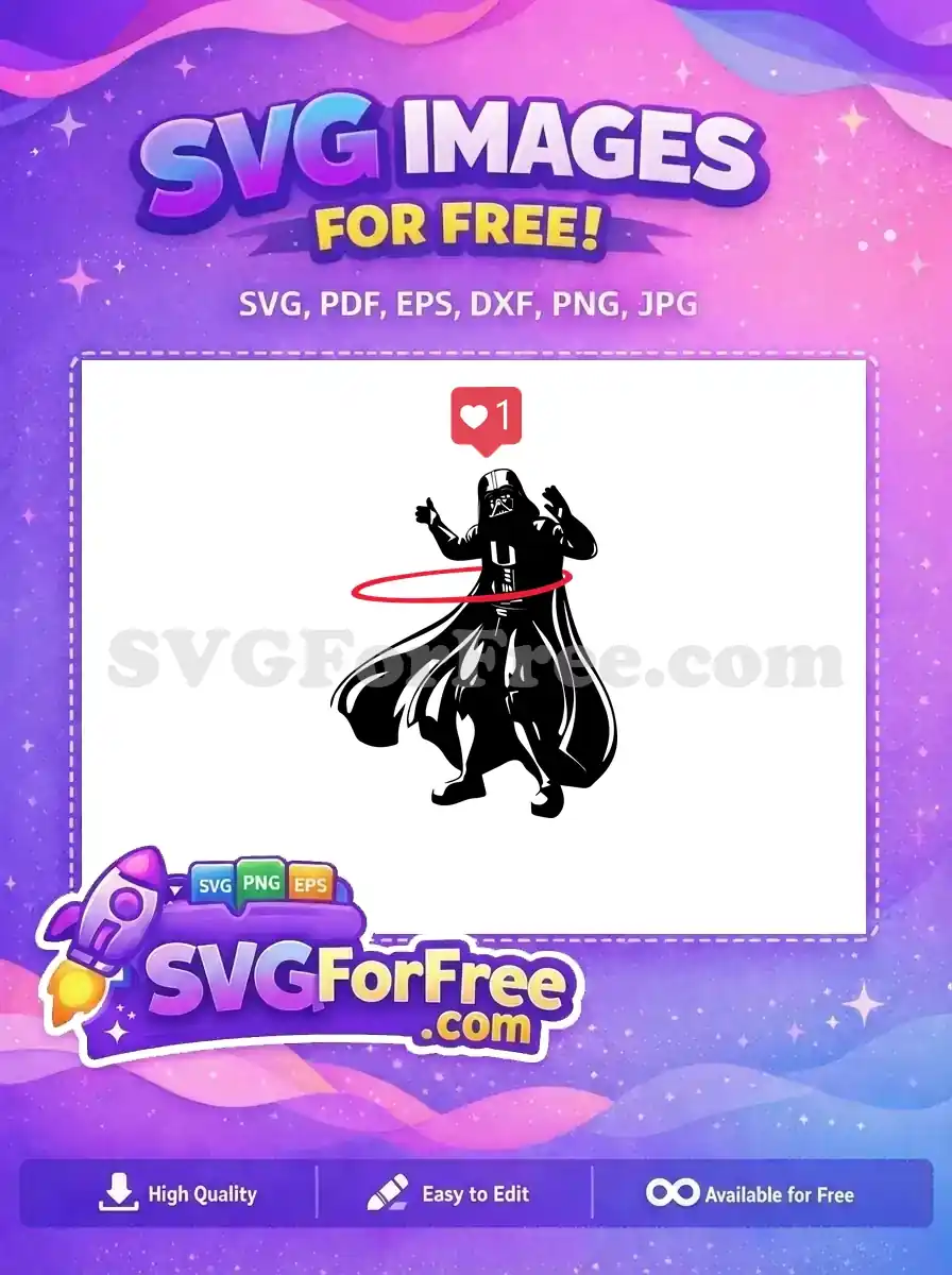 Free Funny Thumbs-Up Vader Free Red Hula Hoop Star Wars Free SVG