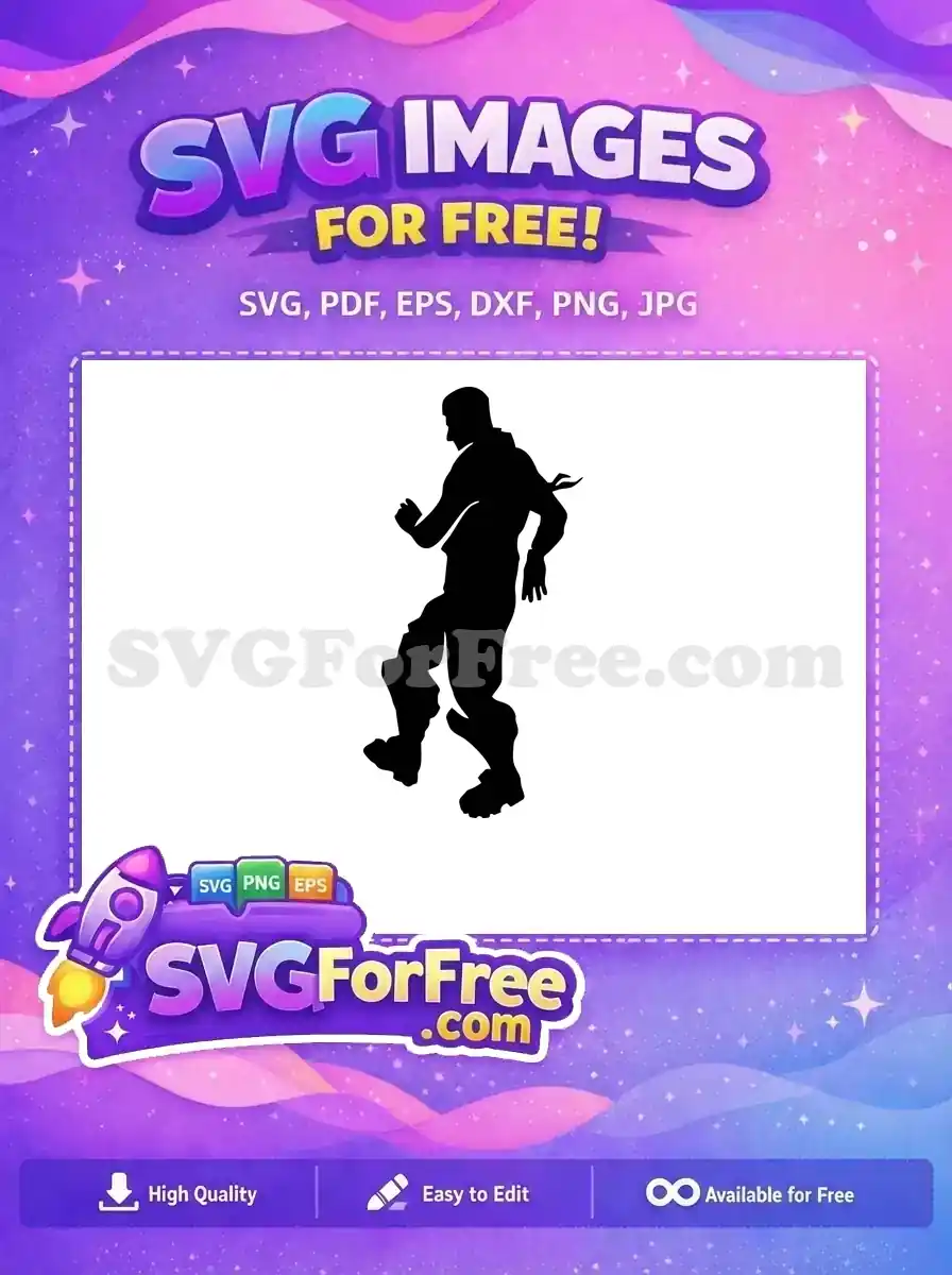 Free Dynamic Floss Dance Free Gaming Character Silhouette Fortnite Free SVG