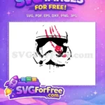 Free bloody handprint Free grunge paint drips Star Wars Stormtrooper Helmet Free SVG - Instant Download