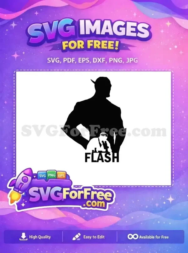 Free Superhero Silhouette Free Lab Coat The Flash Free SVG