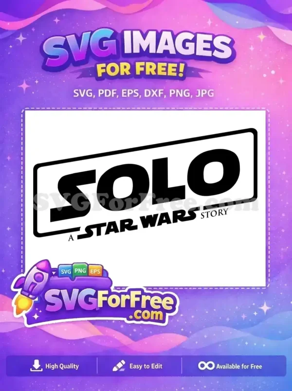 Free Black Free Diagonal Solo Star Wars Story Free SVG