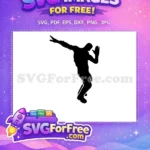 Free Dabbing Silhouette Free Soccer Player Pose Free SVG - Instant Download