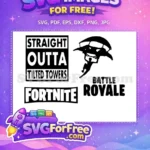 Free Tilted Towers Text Free Parachuting Player Fortnite Battle Royale Free SVG - Instant Download