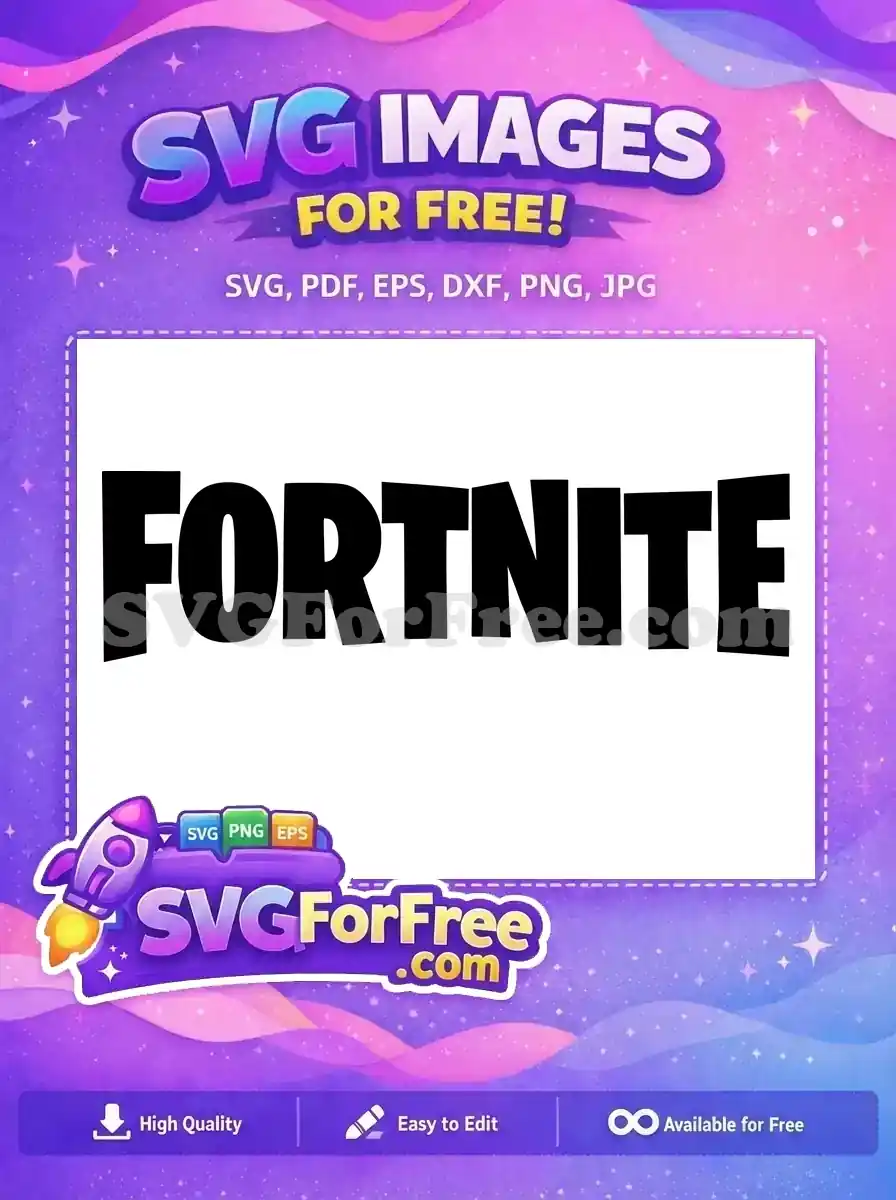 Free Black Letters Free Fortnite Logo Vector Free SVG