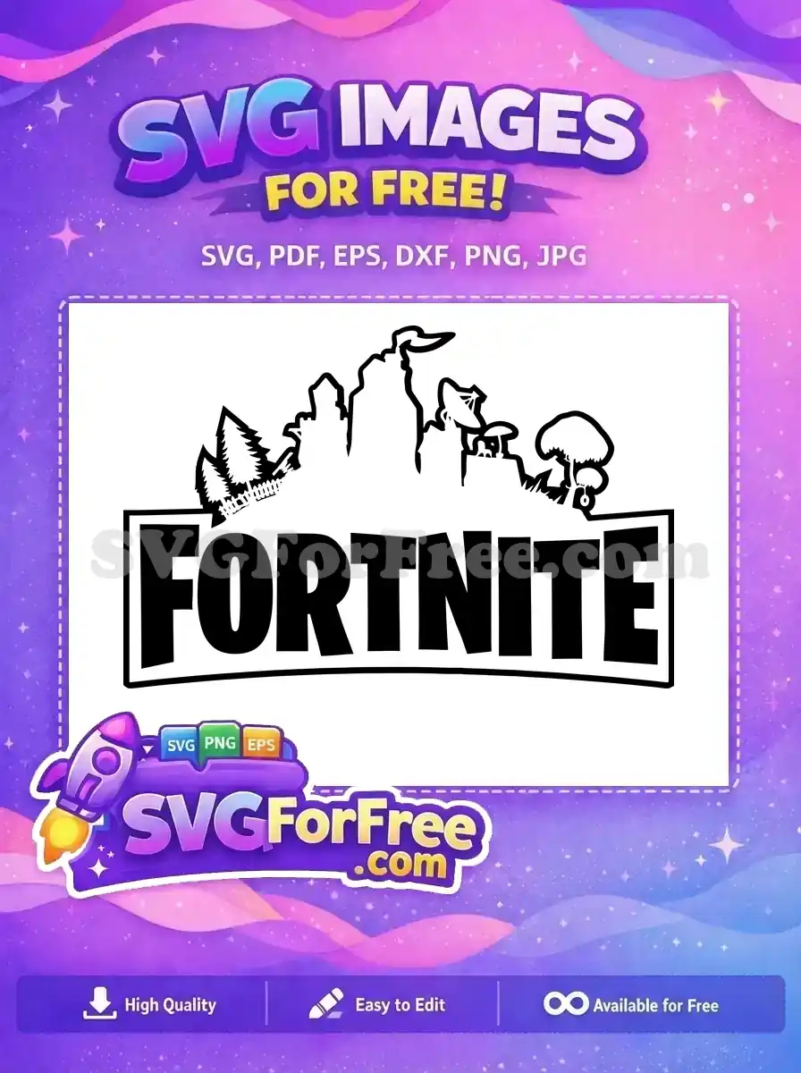 Free Stylized Game Landscape Free Iconic Gaming Title Fortnite Free SVG