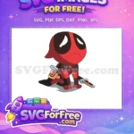 Free Sad Red Deadpool Free Chibi Katanas Marvel Character Free SVG - Instant Download