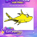 Free Yellow Smiling Fish Free Big Eyed Cartoon Dr Seuss Free SVG - Instant Download