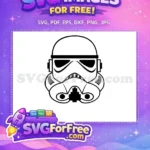 Free White Helmet Free Dark Mask Star Wars Free SVG - Instant Download