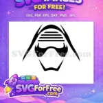 Free Geometric Mask Free Black Helmet Star Wars Free SVG - Instant Download