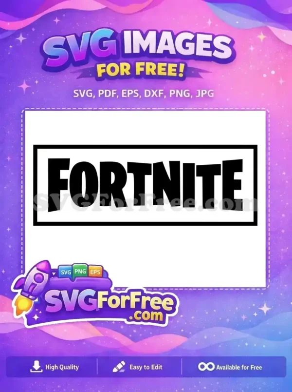 Free Black Fortnite Logo Free Game Title Fortnite Free SVG