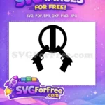 Free Black Crossed Guns Free Punisher Skull Marvel Free SVG - Instant Download