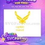 Free Golden Winged Star Free Bright Yellow Symbol Captain Marvel Movie Free SVG - Instant Download