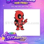 Free Cute Pointing Free Red Suit Katana Deadpool Free SVG - Instant Download