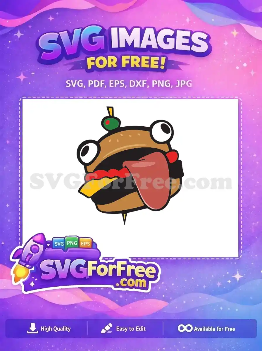 Free Derpy Burger Free Googly Eyes Fortnite Free SVG