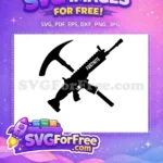 Free Black Pickaxe Free Fortnite Rifle Weapon Fortnite Free SVG - Instant Download