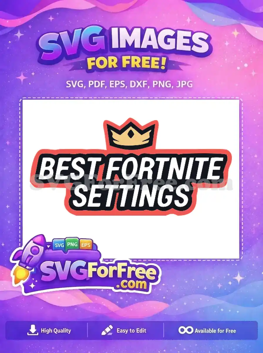Free Royal Crown Logo Free Red Outlined Text Fortnite Free SVG