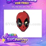 Free Red Mask Free Mercenary Details Deadpool Free SVG - Instant Download