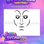 Free Guy Fawkes Free mask V for Vendetta Free SVG - Instant Download