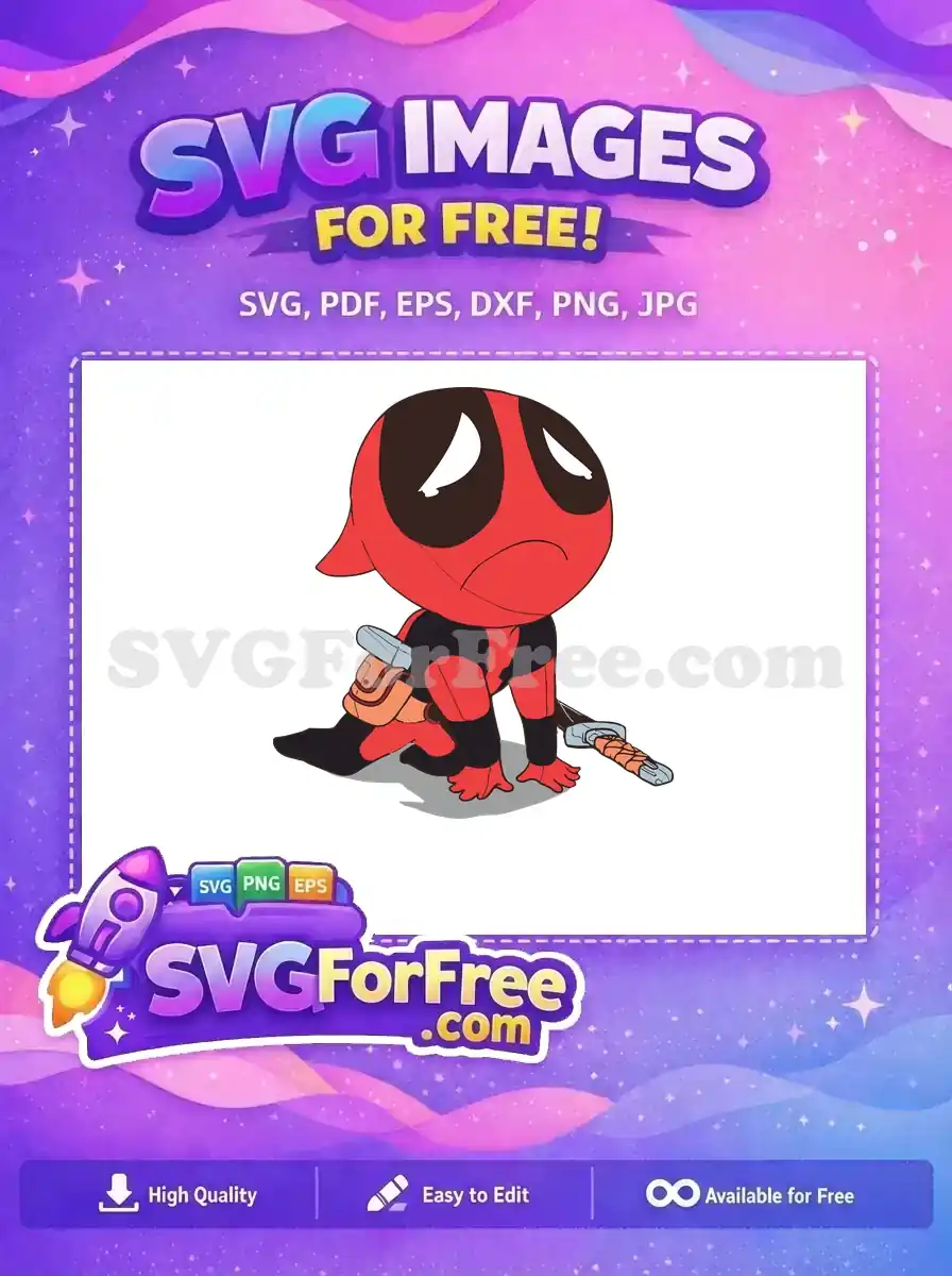 Free Sad Eyes Free Orange Holster Deadpool Movie Free SVG