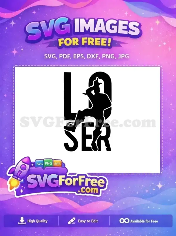Free Loser Dance Emote Free Fortnite Black Silhouette Fortnite Free SVG