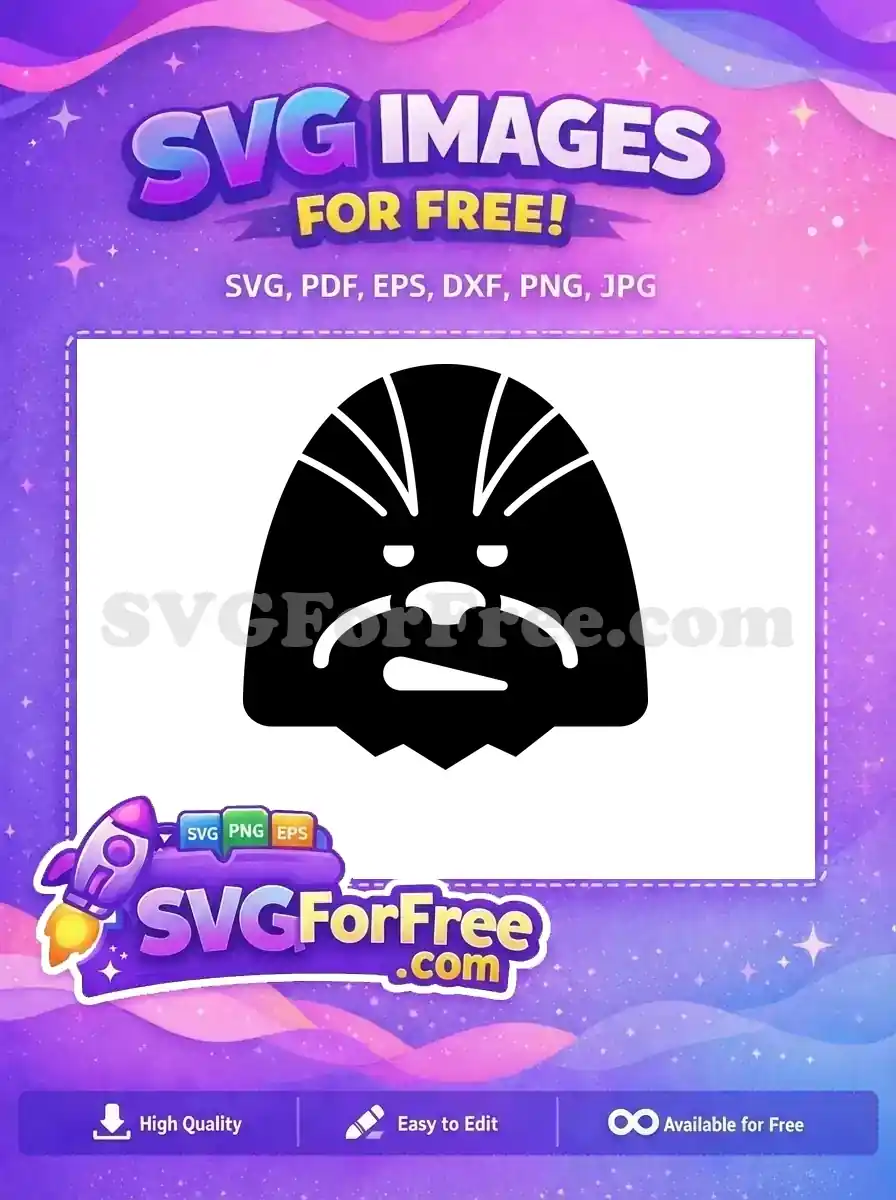 Free Grumpy Wookiee Free Black Silhouette Star Wars Chewbacca Free SVG
