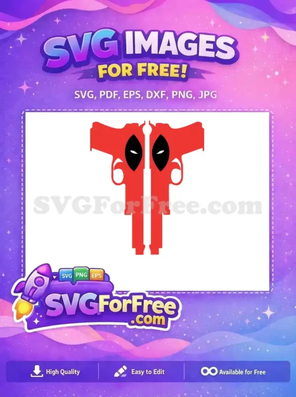 Free Red Guns Free Deadpool Eyes Movie Free SVG