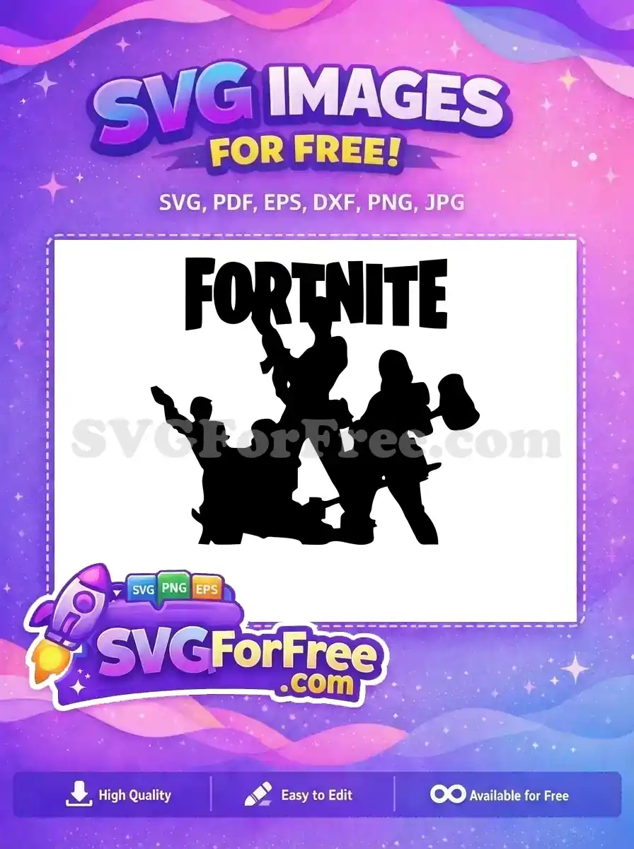 Free Gaming Characters with Weapons Free Dynamic Battle Poses Fortnite Free SVG