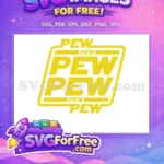 Free Yellow Pew Pew Free Repeating Text StarWars Free SVG - Instant Download
