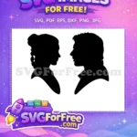 Free Leia Buns Free Han Solo Star Wars Couple Free SVG - Instant Download