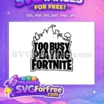 Free Gaming Quote Outline Free Fortnite Landscape Design Fortnite Free SVG - Instant Download