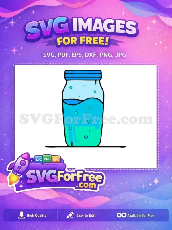 Free Blue Water Bubbles Free Liquid Container Minecraft Free SVG