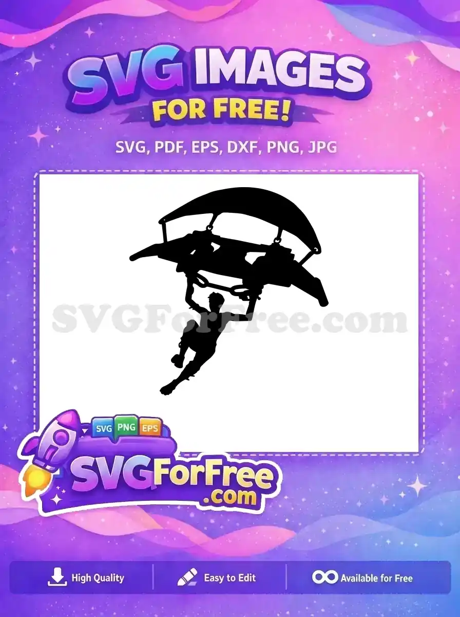 Free Fortnite Glider Character Free Dynamic Gaming Pose Free SVG