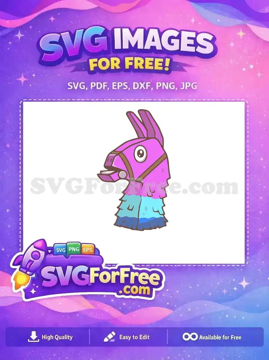 Free Pink Llama Free Fringe Colors Fortnite Free SVG