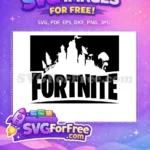Free white game silhouette Free Fortnite text logo Fortnite Battle Royale Free SVG - Instant Download