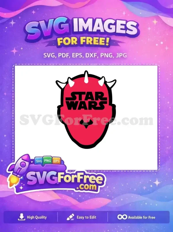 Free Red Horned Head Free Star Wars Logo Darth Maul Free SVG Free Red Horned Head Free Star Wars Logo Darth Maul Free SVG
