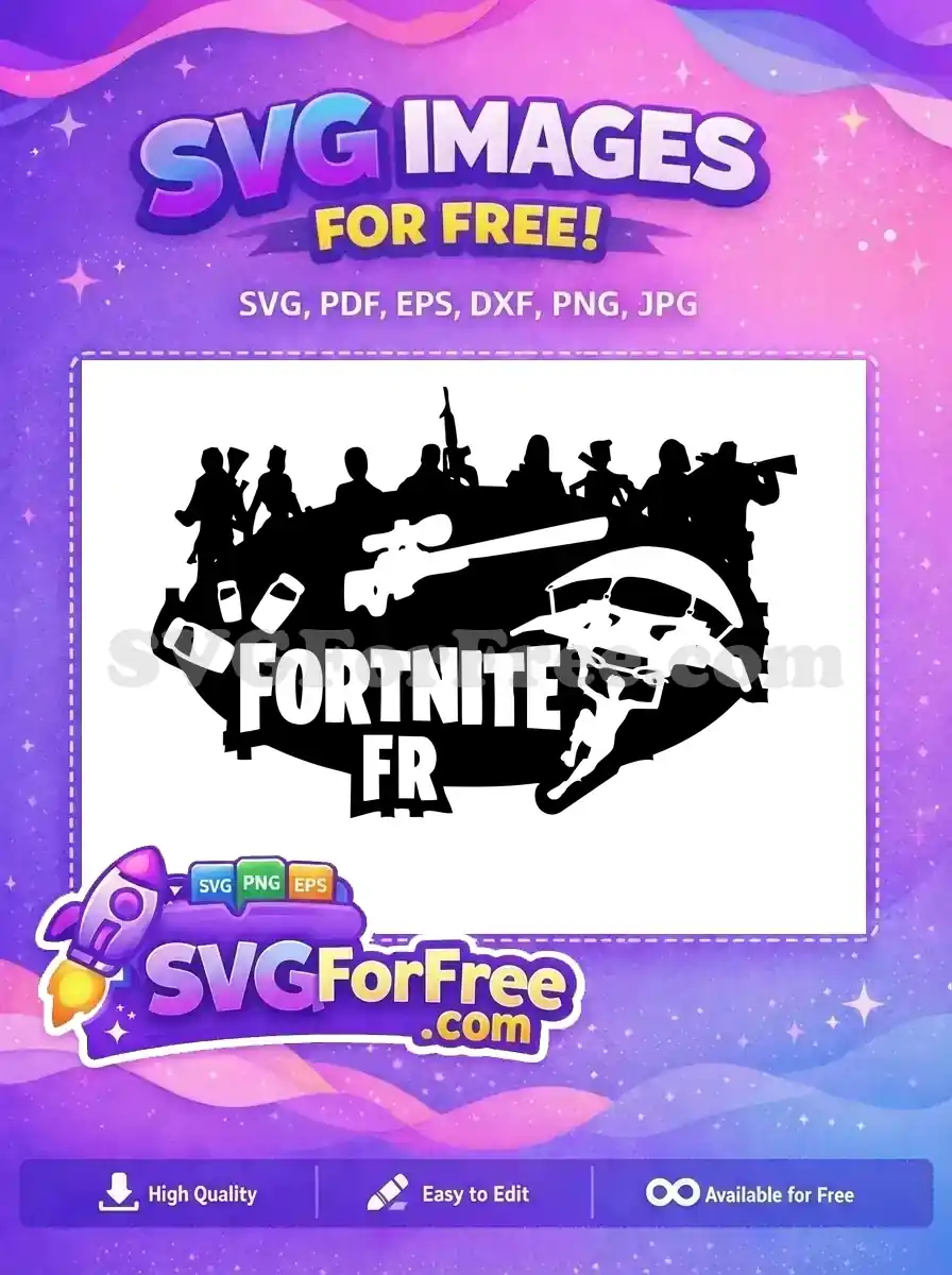 Free Characters Silhouettes Free Weapons Parachute Fortnite Free SVG