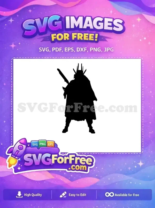 Free Ominous Crowned Free Sword Wielding Witch King Angmar Free SVG