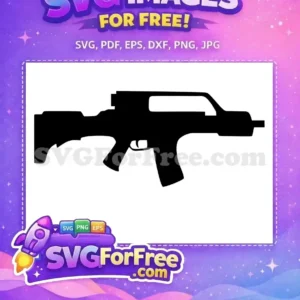 Free Black Modern Rifle Free Military Weapon Call Of Duty Free SVG