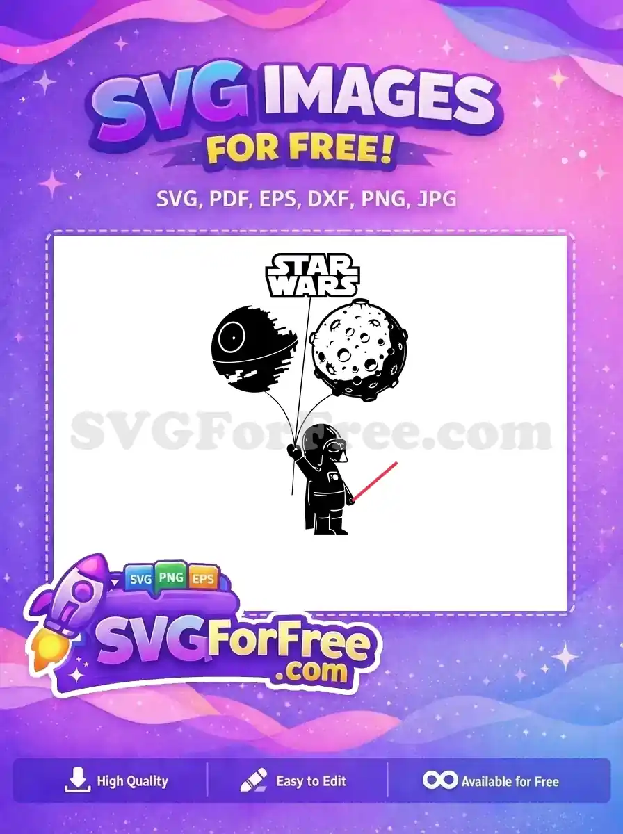 Free Darth Vader Moon Free Death Star Star Wars Free SVG