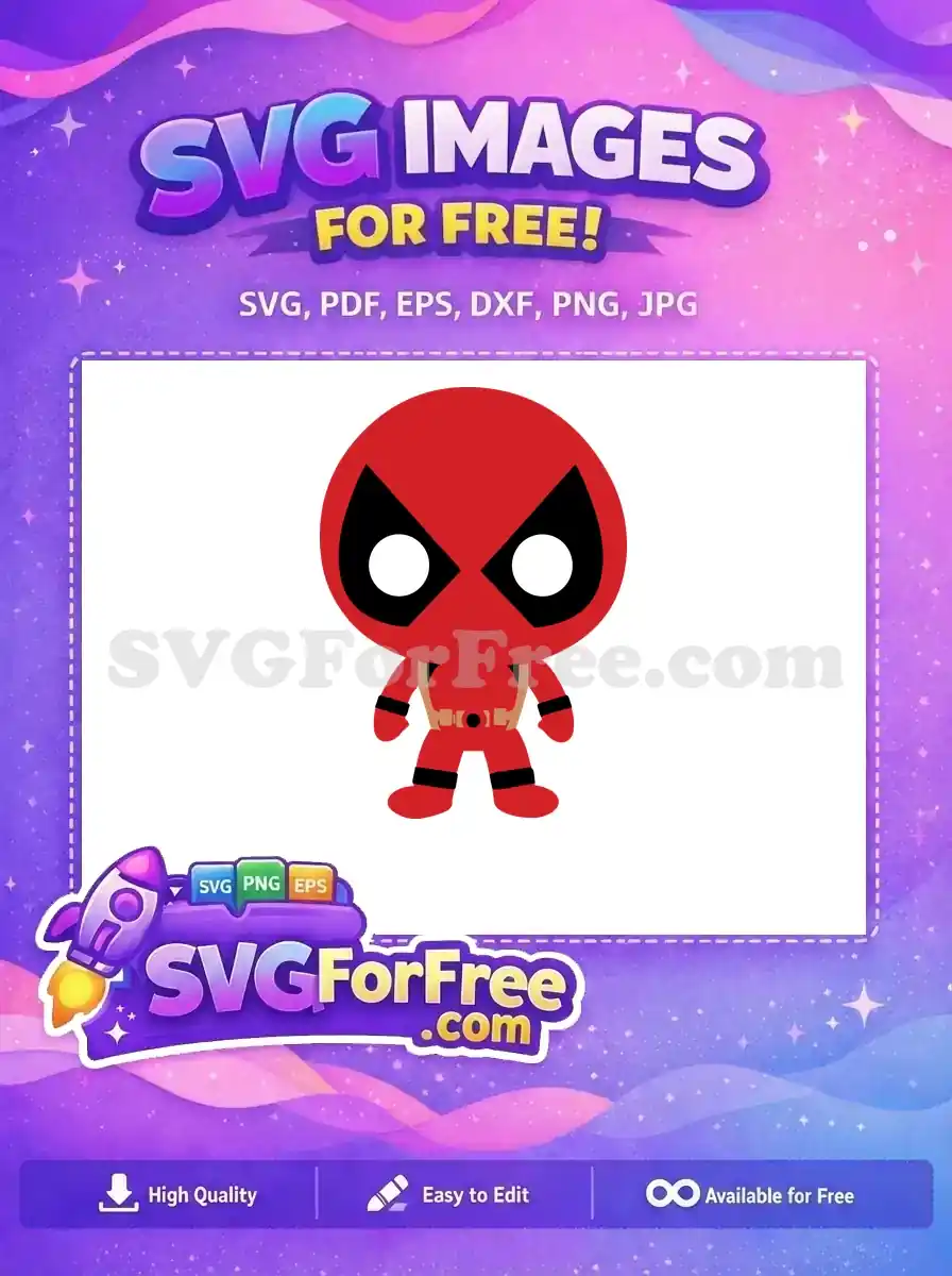 Free Red Mask Free Big Eyes Deadpool Movie Free SVG