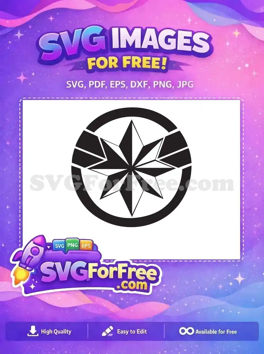 Free Captain Marvel Star Free Emblem Avengers Free SVG