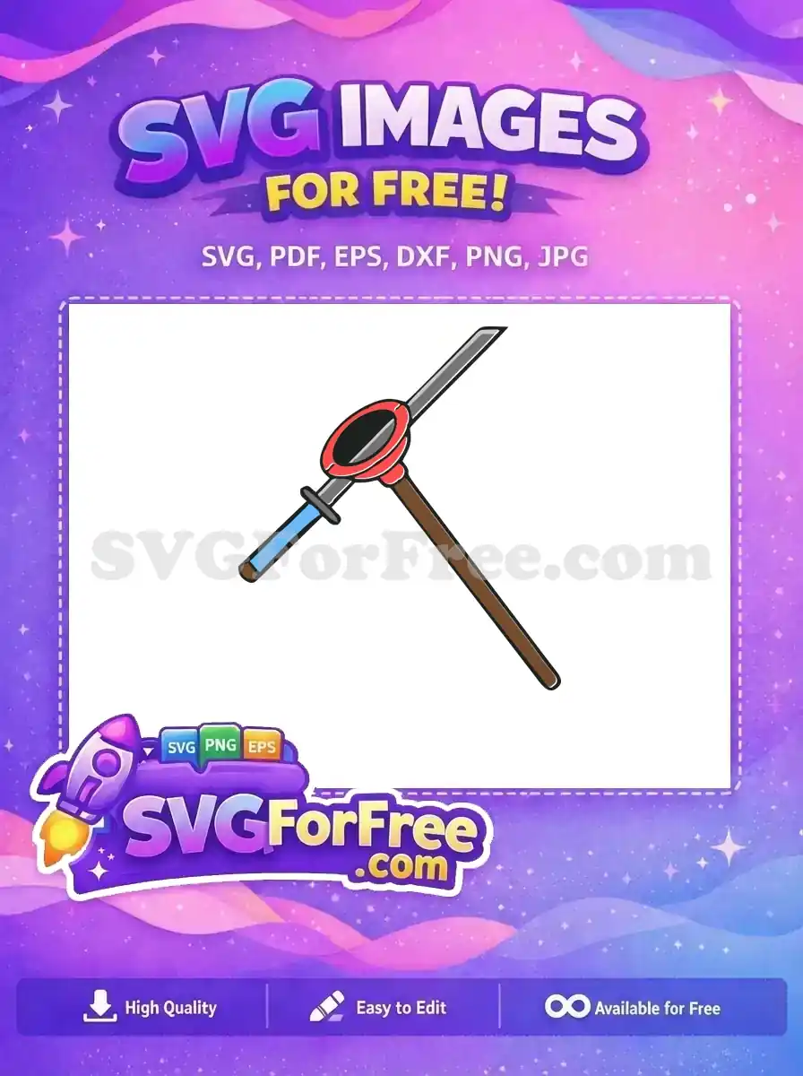 Free Spear Pickaxe Free Blue Handle Fortnite Free SVG