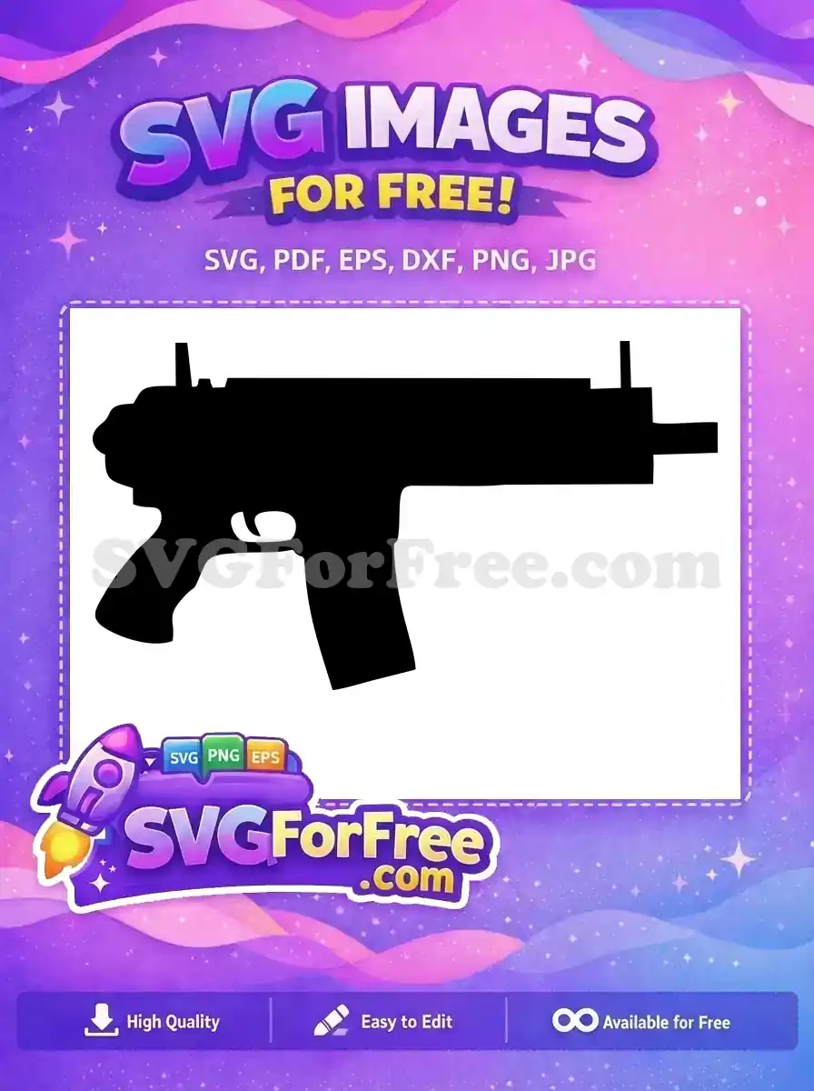 Free Futuristic Rifle Free Black Silhouette Video Game Free SVG