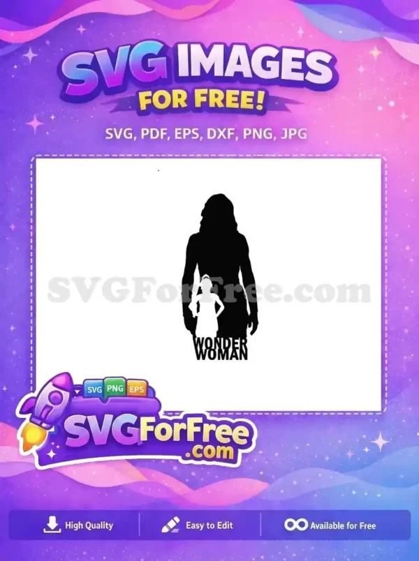 Free Silhouette Amazon Free Wonder Woman Movie Free SVG