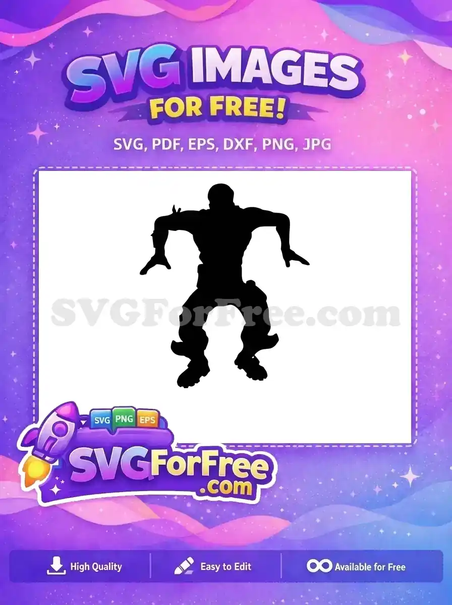 Free Black Silhouette Free Fortnite Dance Pose Free SVG 1
