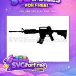 Free M4 Rifle Free Assault Weapon Call Duty Free SVG - Instant Download