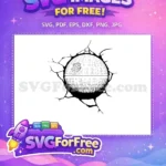 Free Death Star Free Cracks Star Wars Free SVG - Instant Download