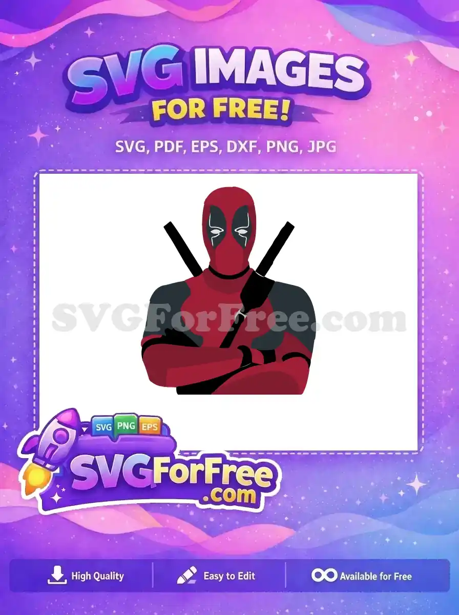 Free Crossed Arms Free Superhero Mask Deadpool Free SVG